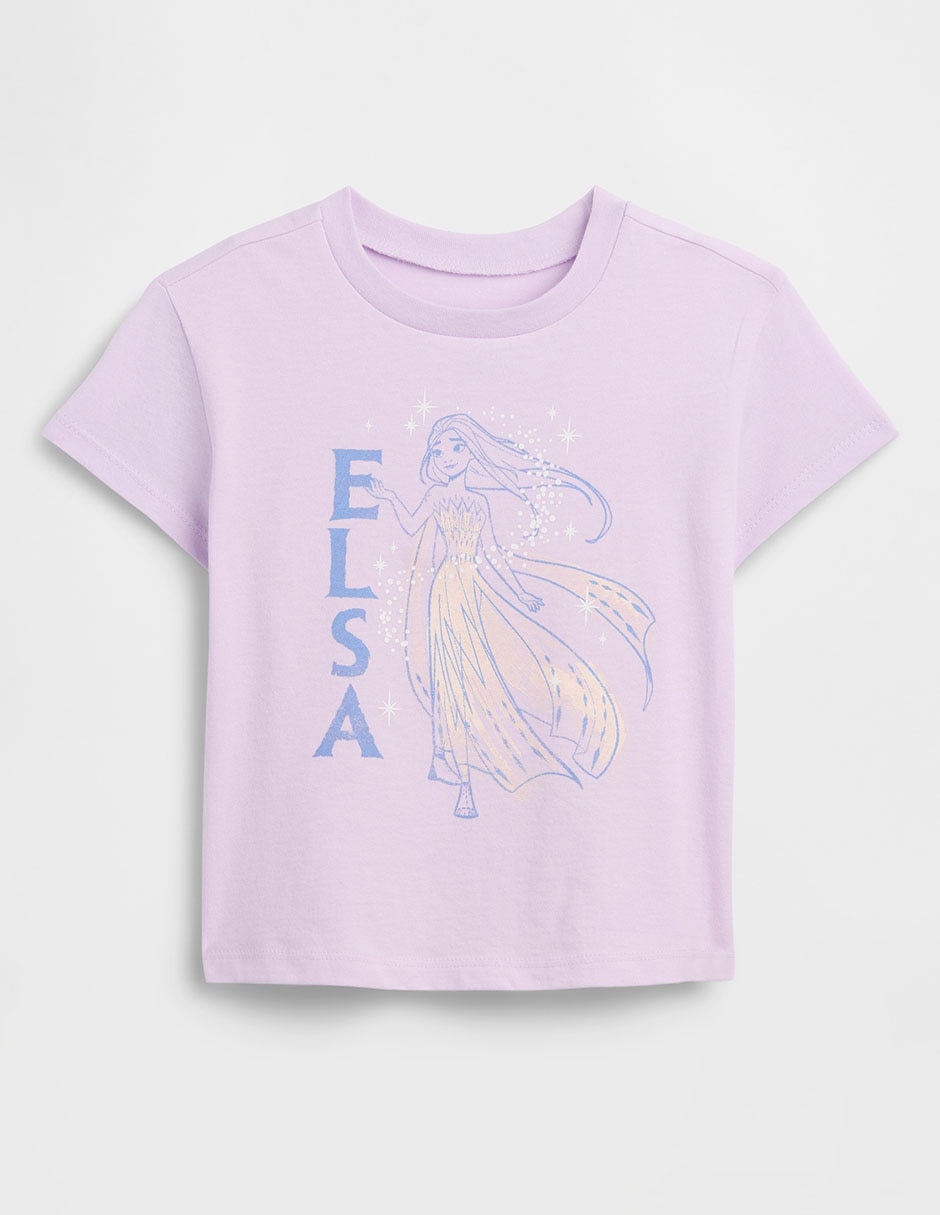 Playera Elsa manga corta para bebé niña