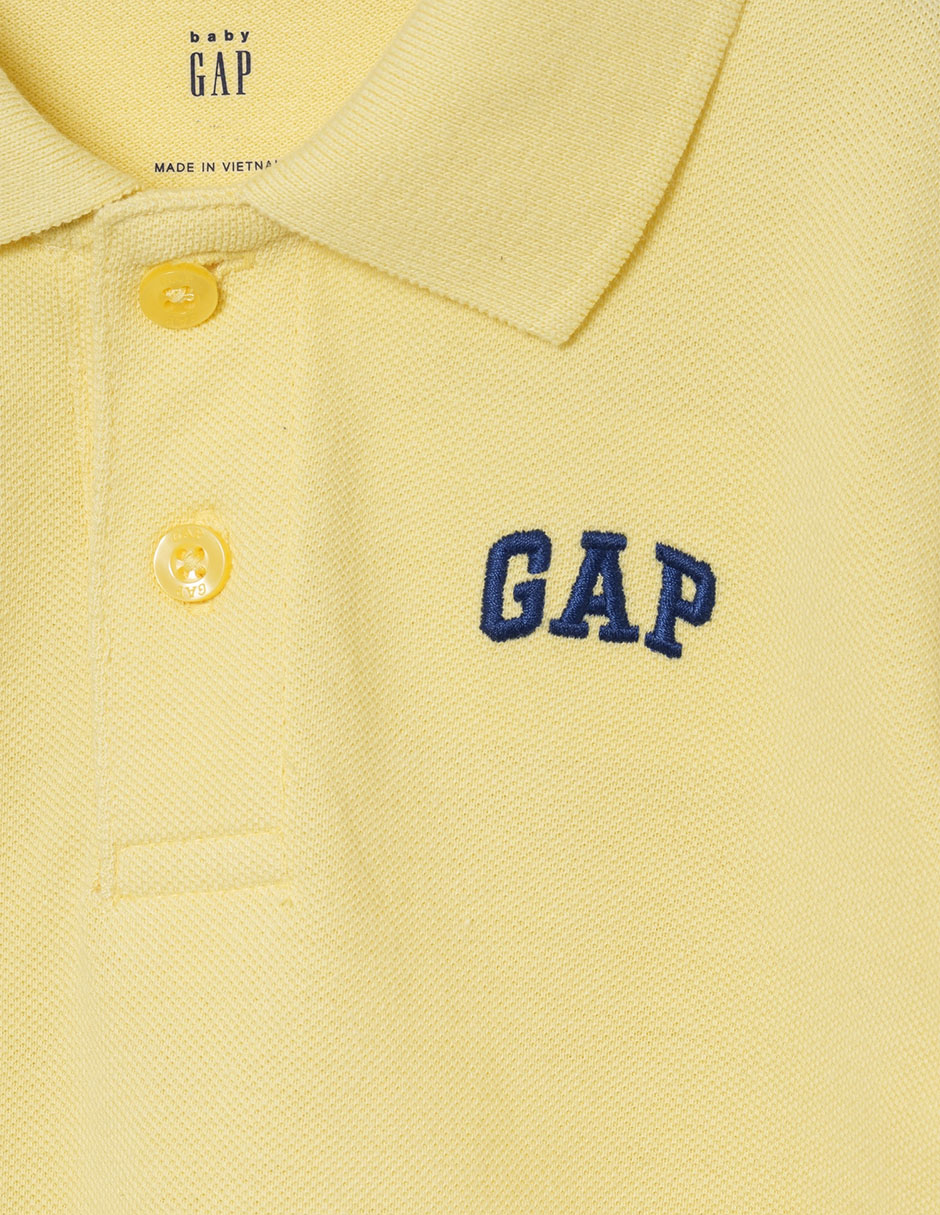 Playera tipo polo de algodón para bebé niño