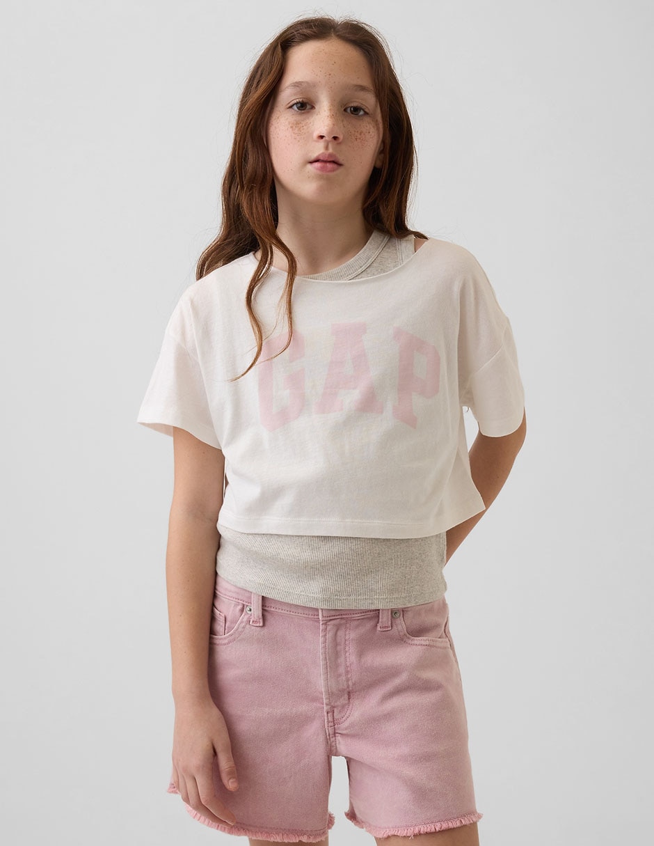 Playera manga corta para niña