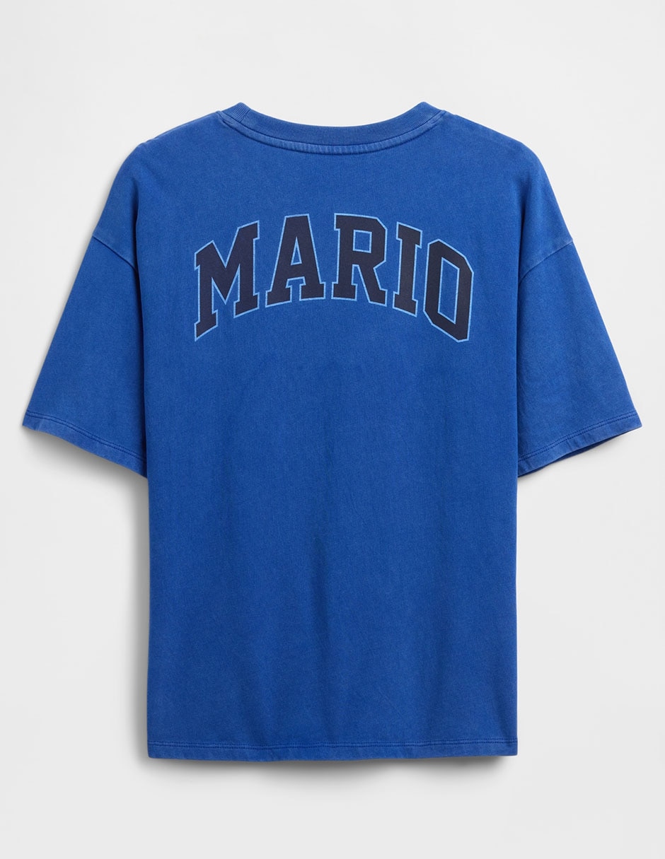 Playera Mario Bros manga al codo para niño