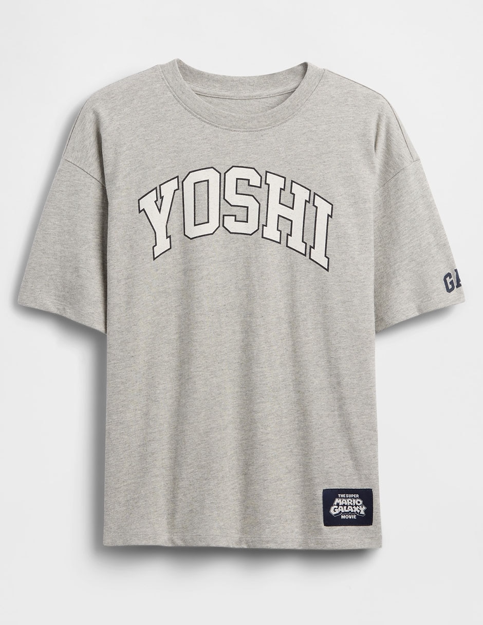 Playera Yoshi Mario Bros manga al codo para niño