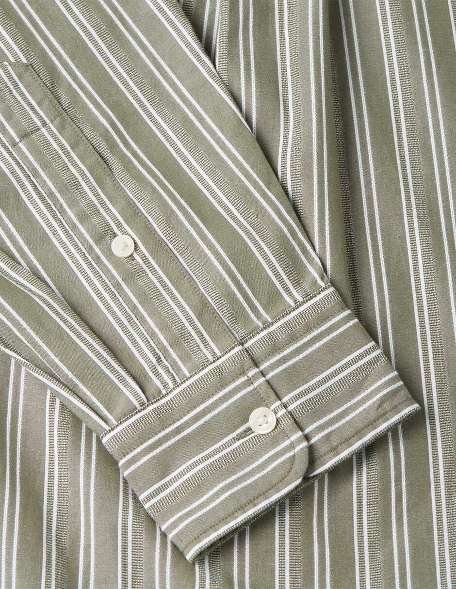 Camisa casual Hilfiger de algodón manga larga para hombre 8