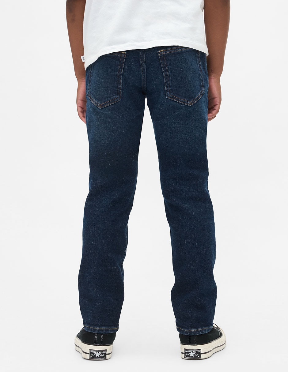 Jeans slim lavado obscuro para niño
