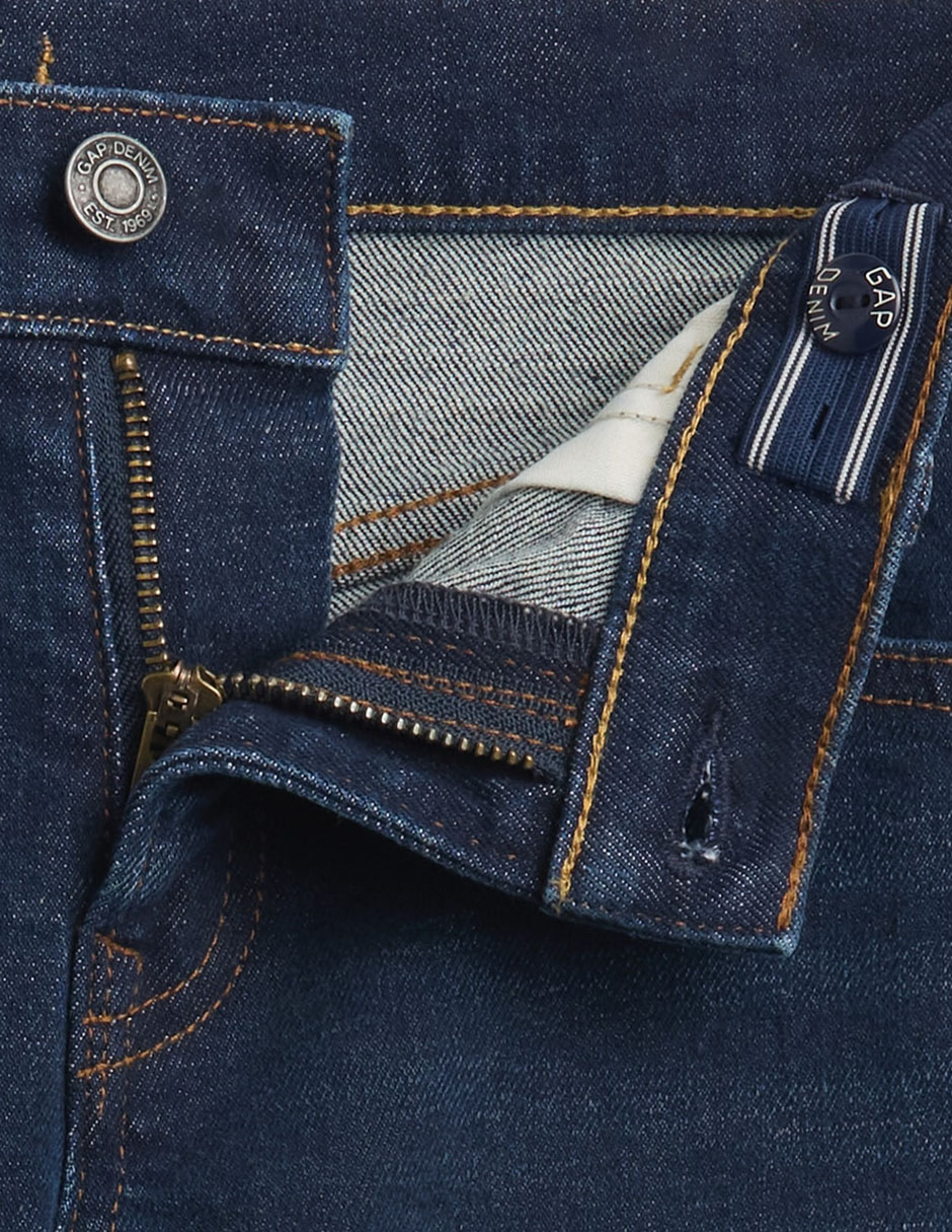 Jeans slim lavado obscuro para niño