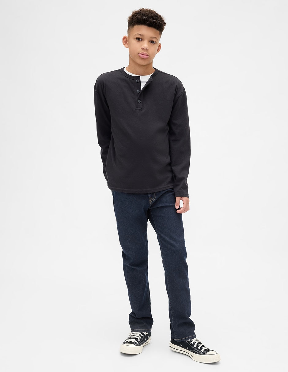 Jeans skinny lavado obscuro para niño