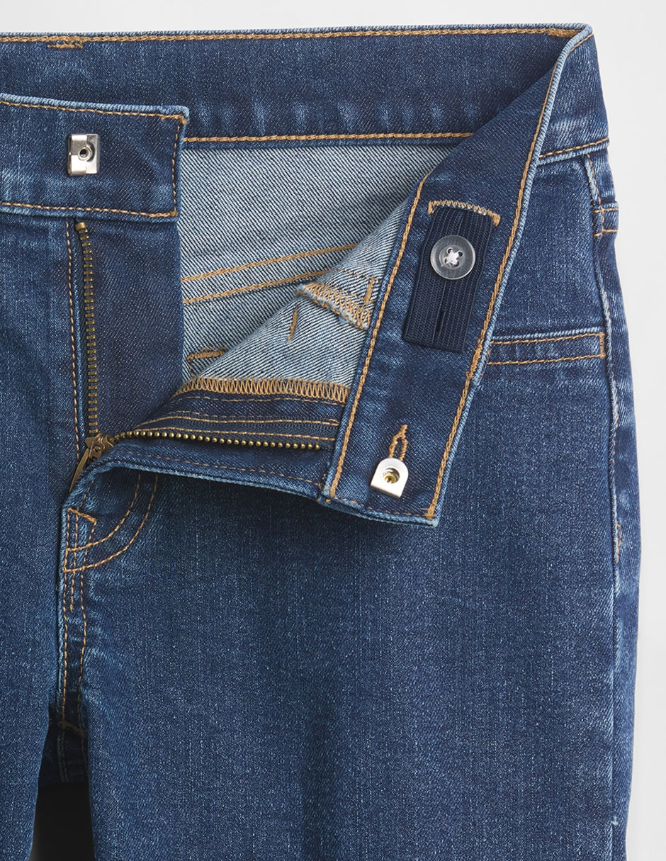 Jeans straight lavado obscuro para niño