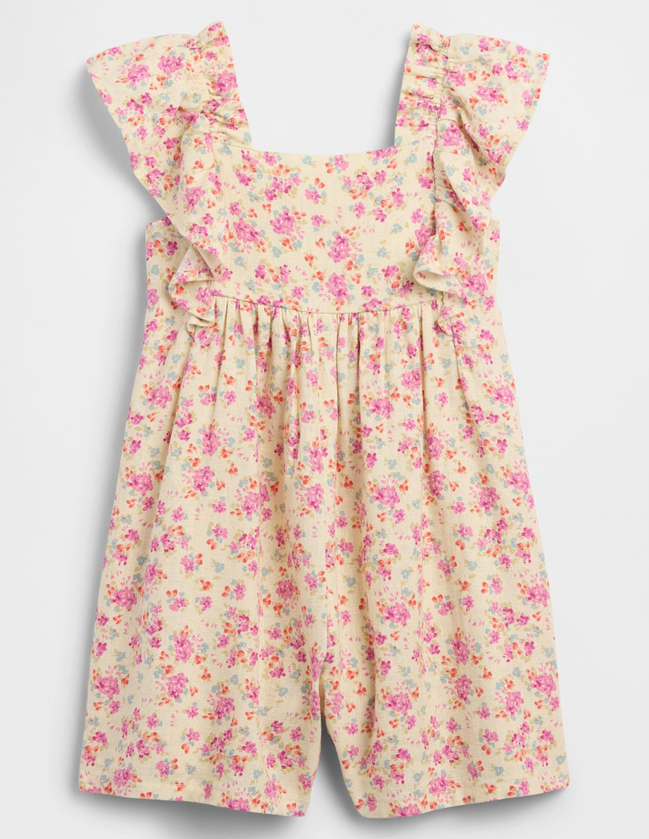 Romper de lino para bebé niña