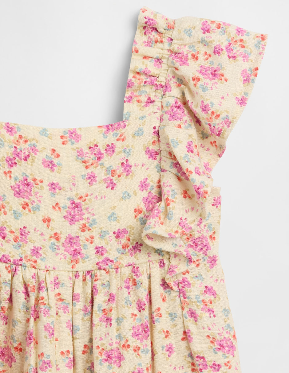 Romper de lino para bebé niña