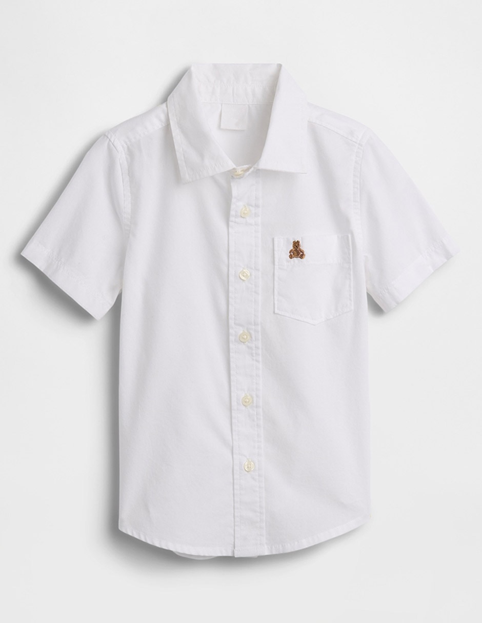 Camisa de algodón manga corta para niño