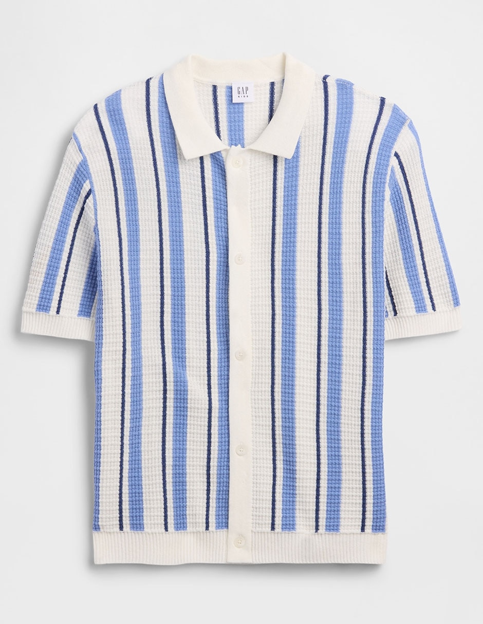 Playera tipo polo de algodón para niño Playera tipo polo de algodón para niño
