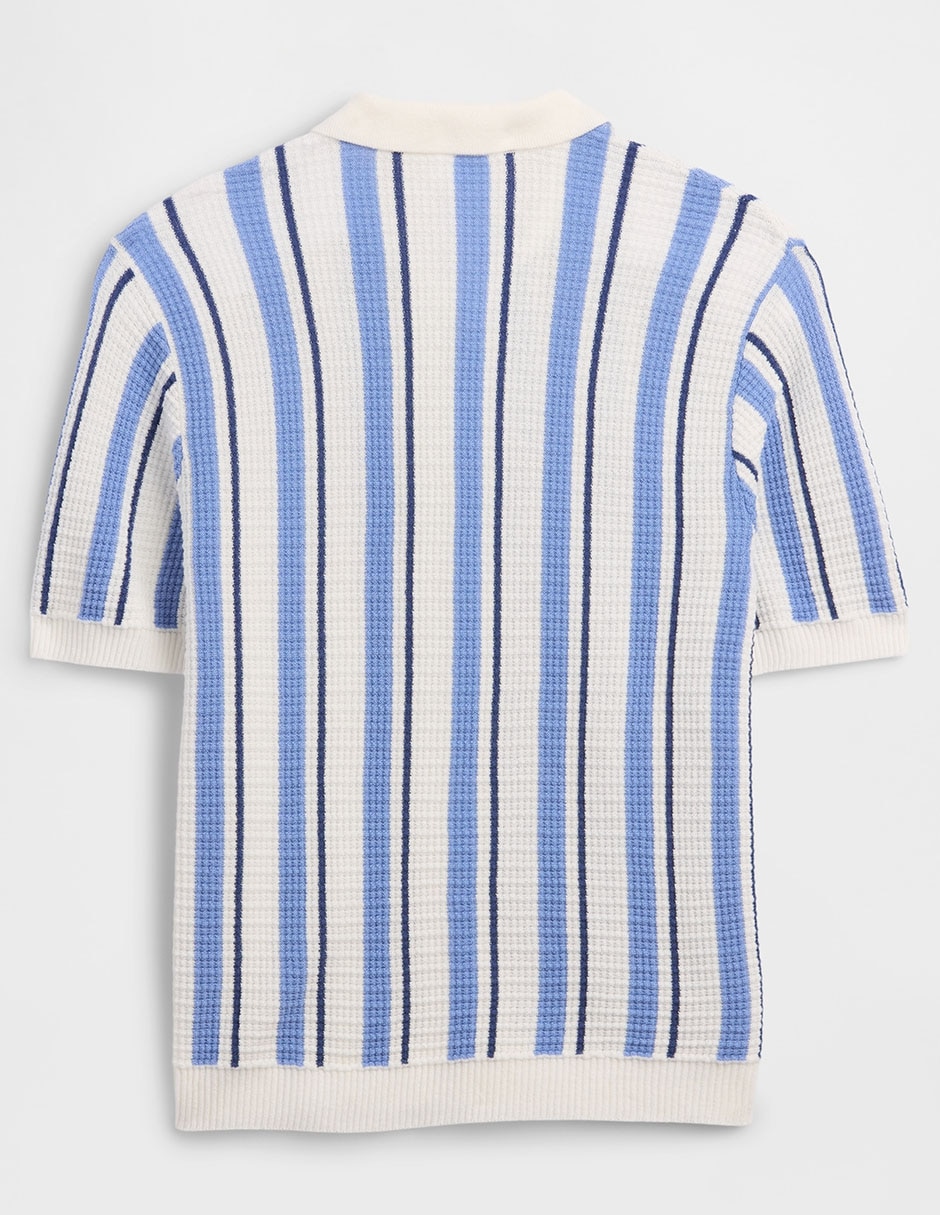 Playera tipo polo de algodón para niño