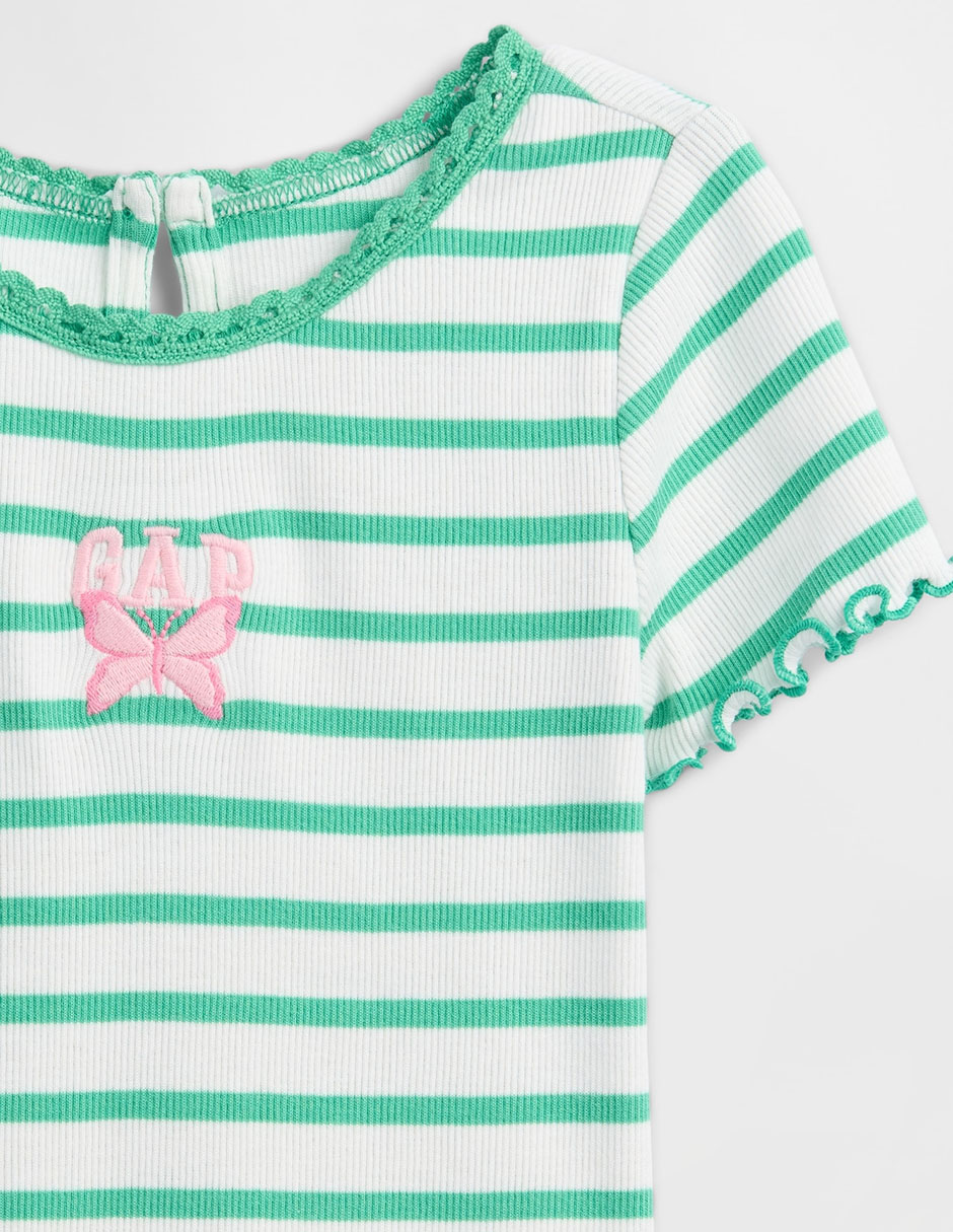 Playera manga corta para niña
