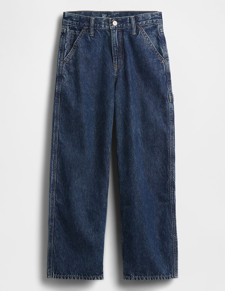 Jeans carpenter baggy lavado obscuro para niño