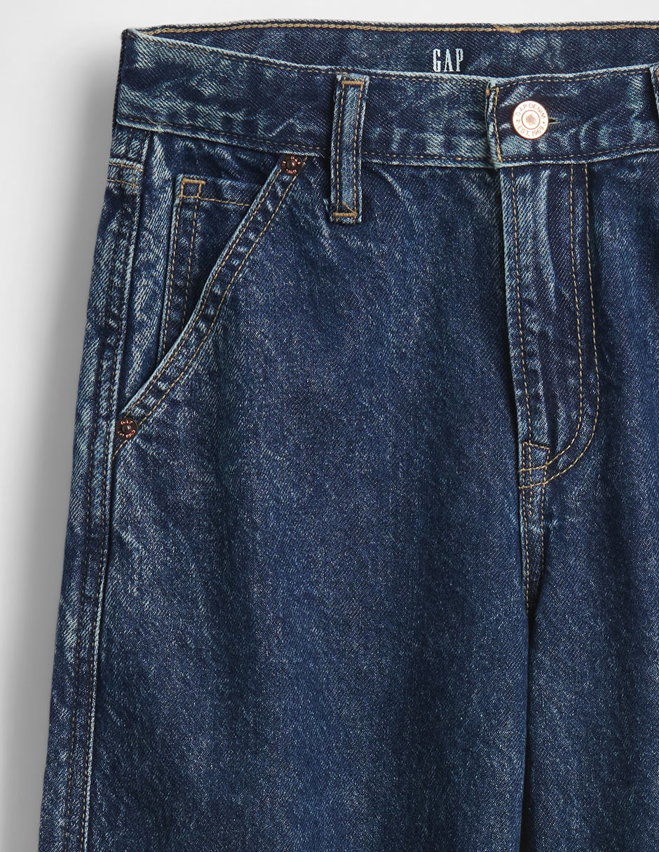 Jeans carpenter baggy lavado obscuro para niño
