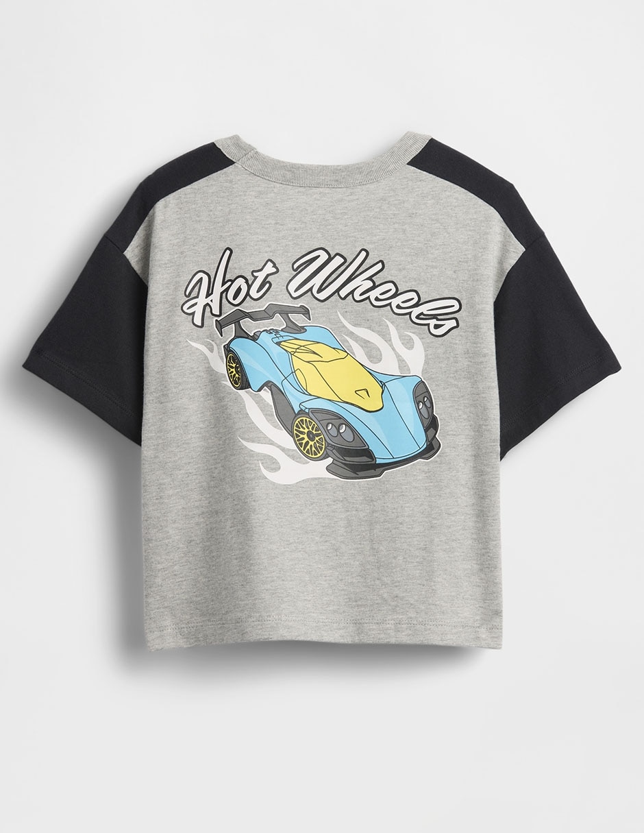 Playera Hot Wheels manga corta para bebé niño