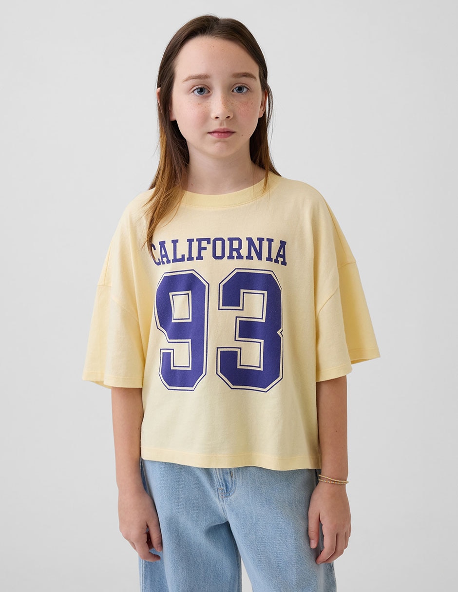 Playera manga corta para niña