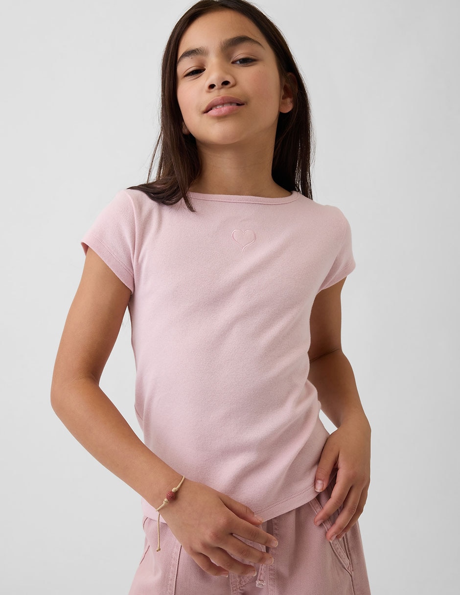 Playera manga corta para niña