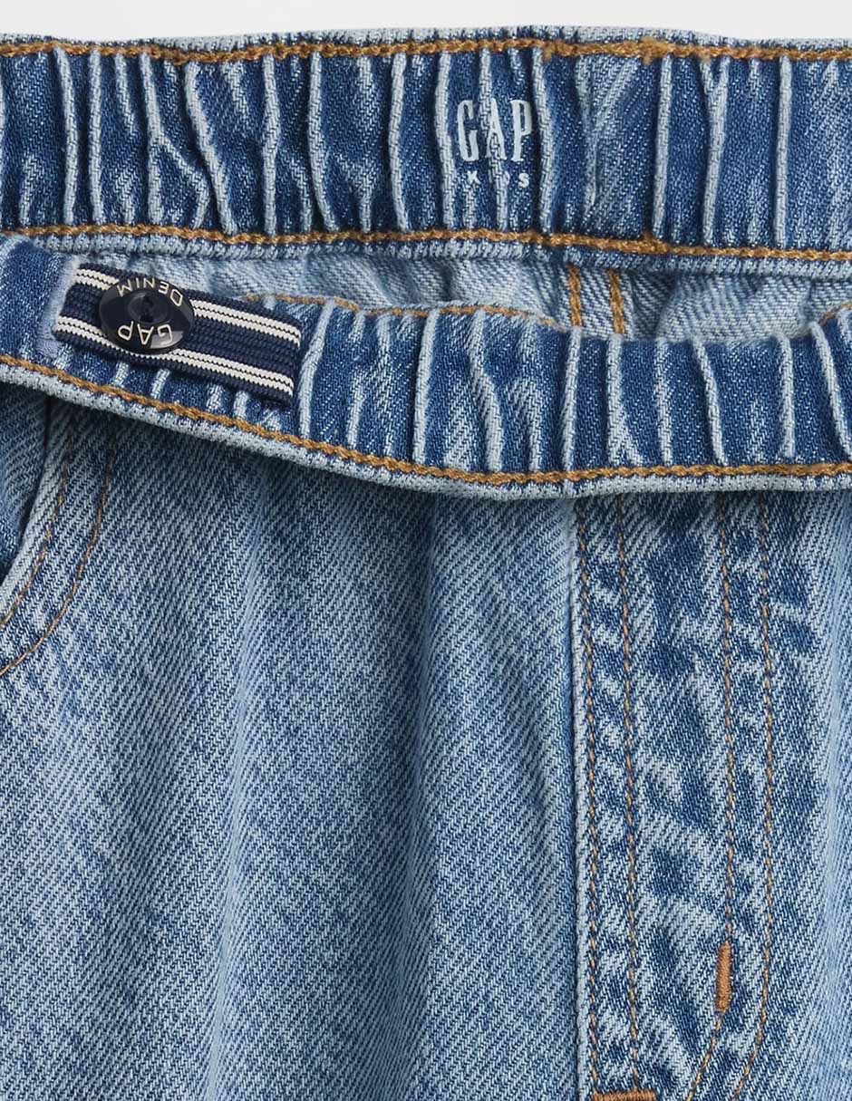 Jeans baggy lavado claro para niña