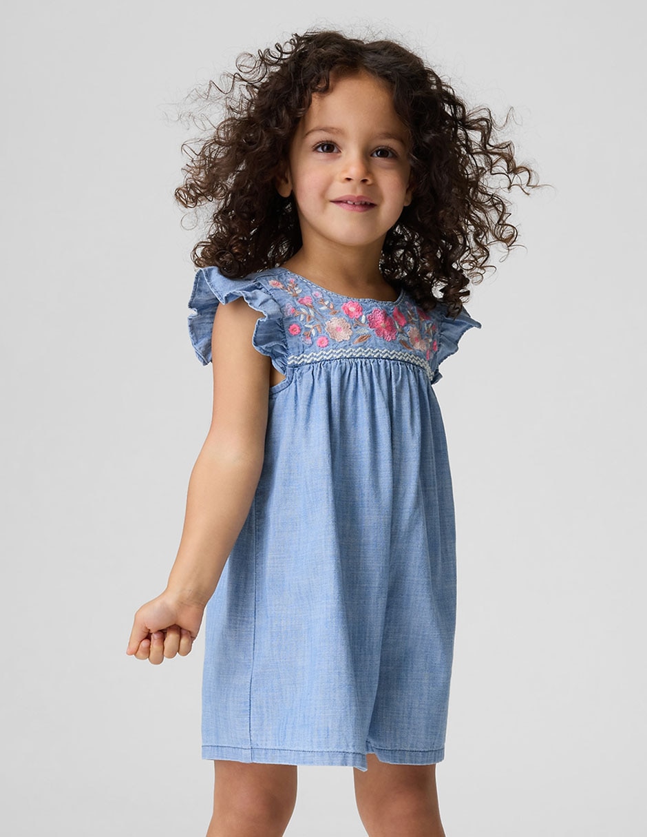 Romper de mezclilla para bebé niña