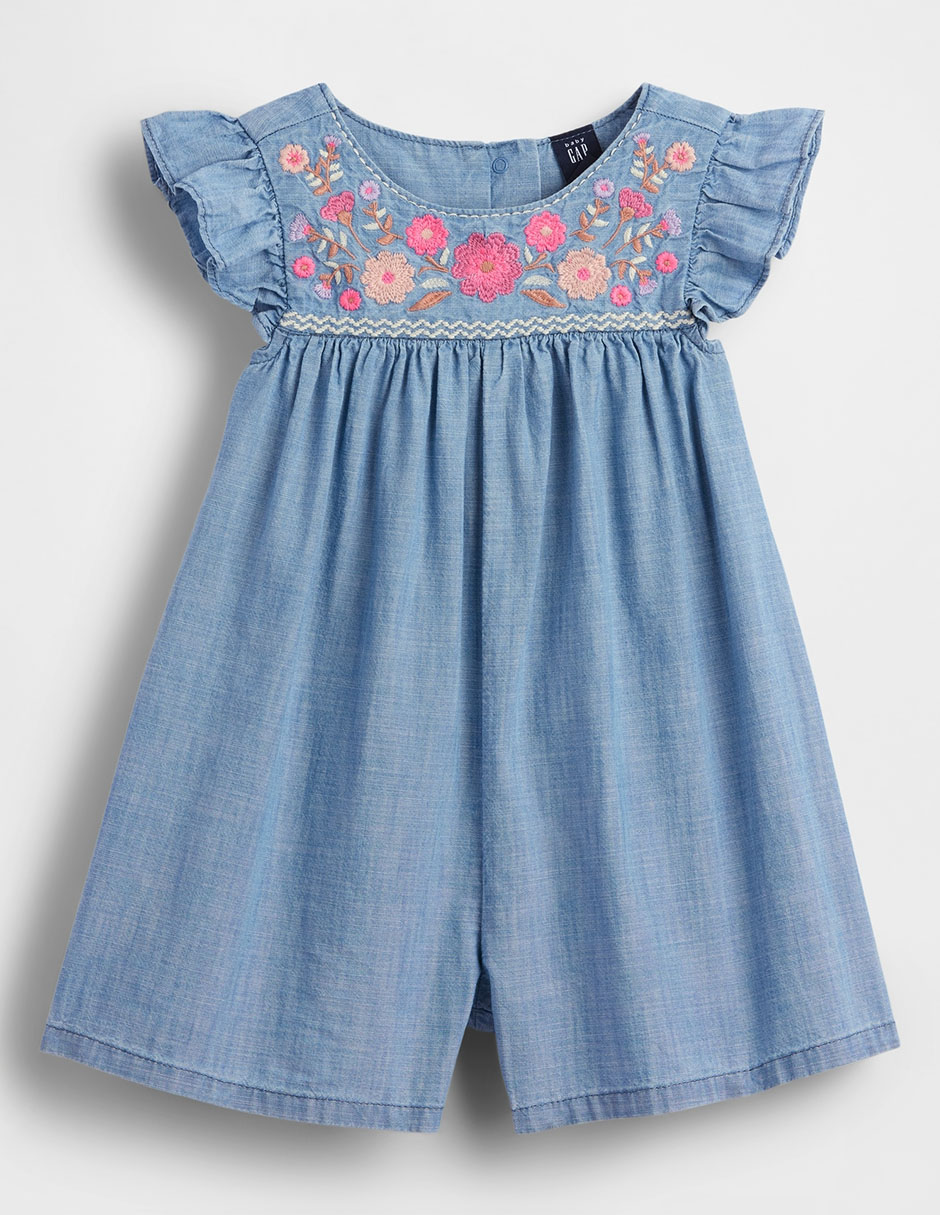 Romper de mezclilla para bebé niña