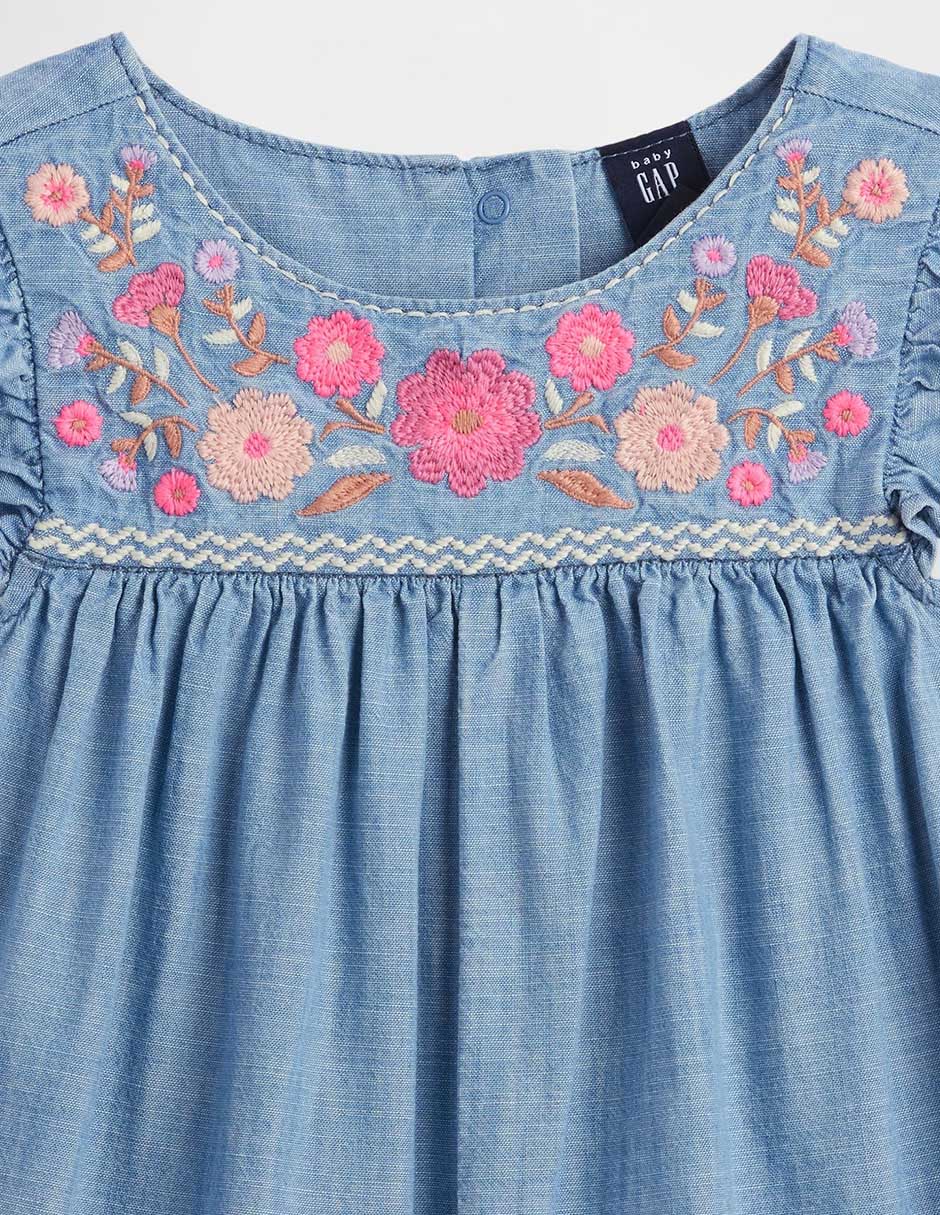 Romper de mezclilla para bebé niña