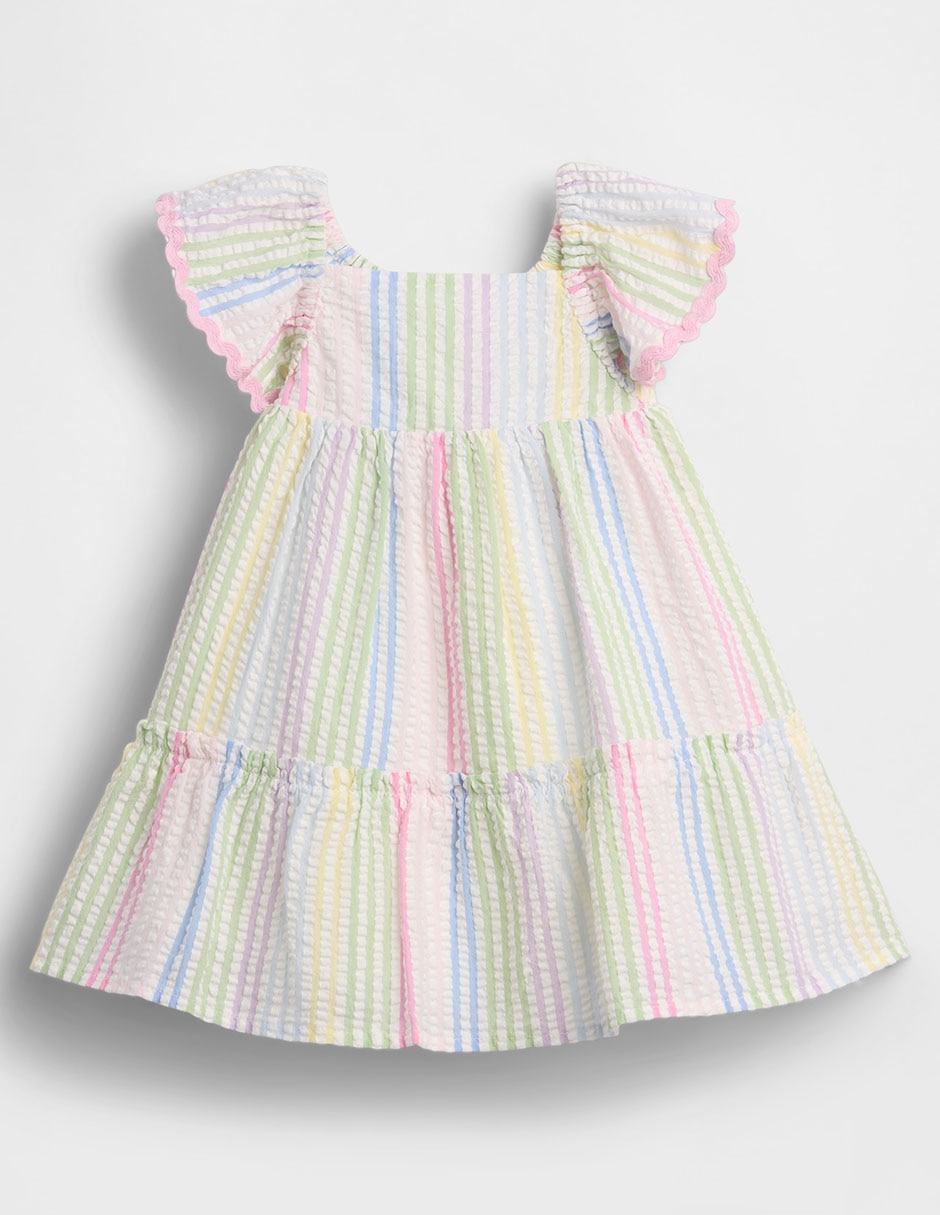 Vestido manga mariposa para bebé niña Vestido manga mariposa para bebé niña