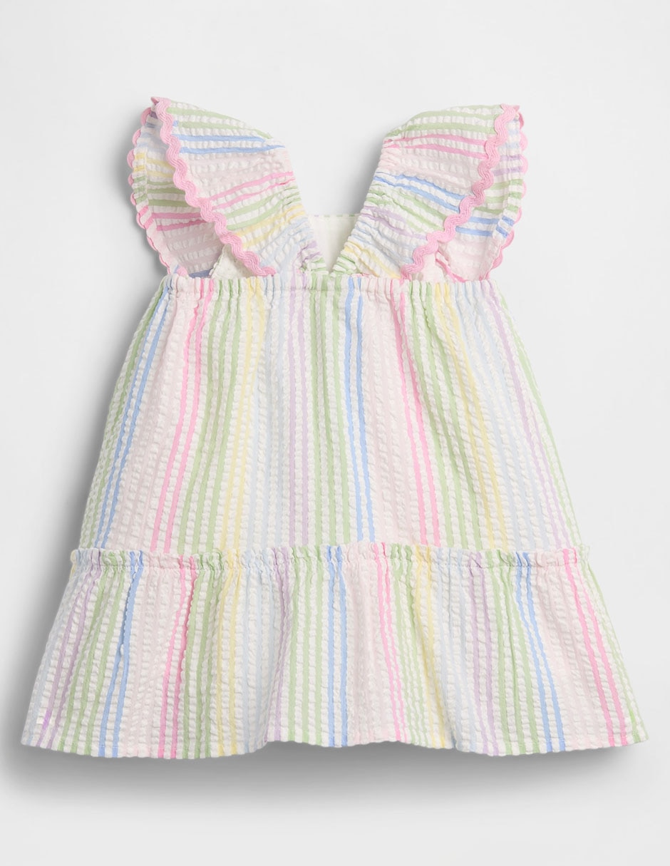 Vestido manga mariposa para bebé niña