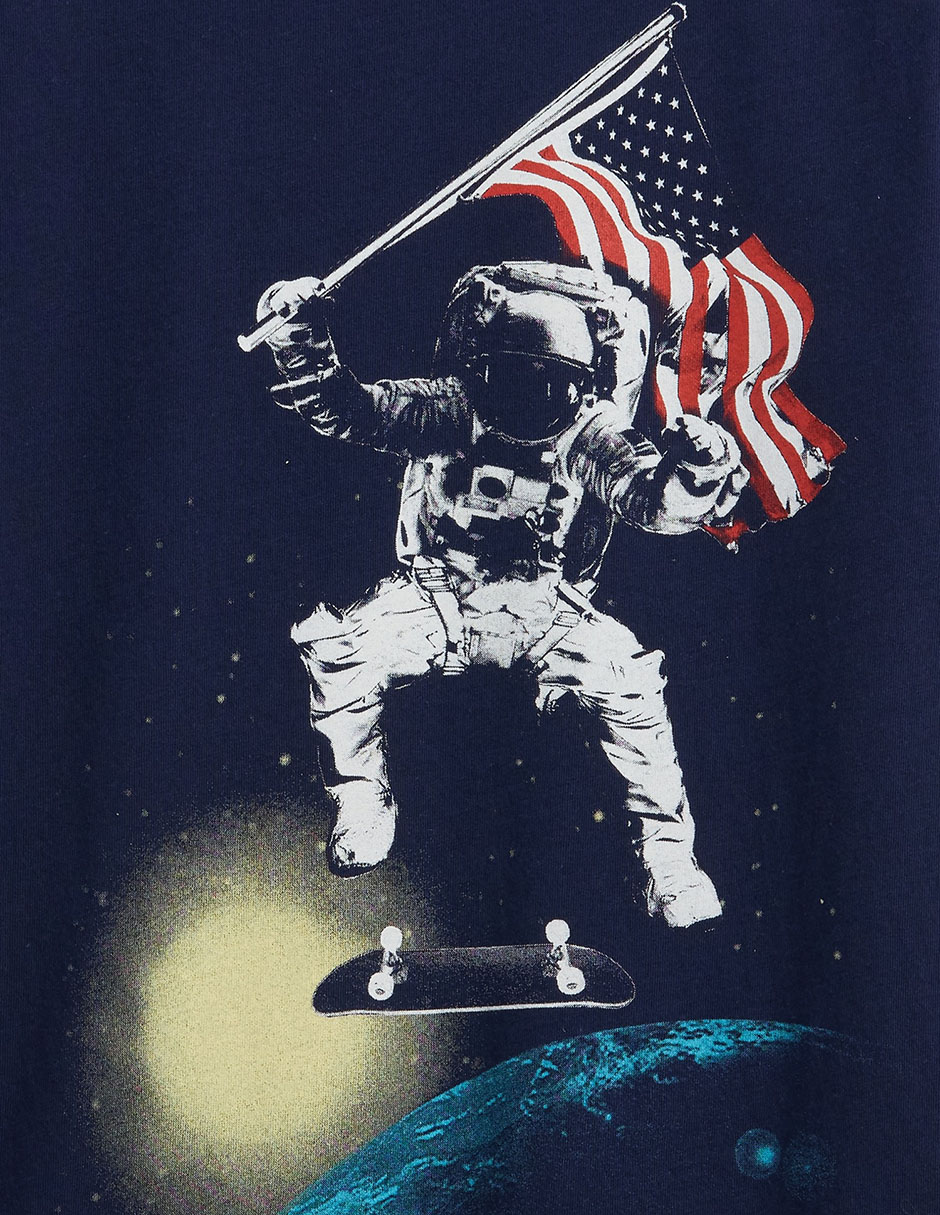 Playera manga corta para niño