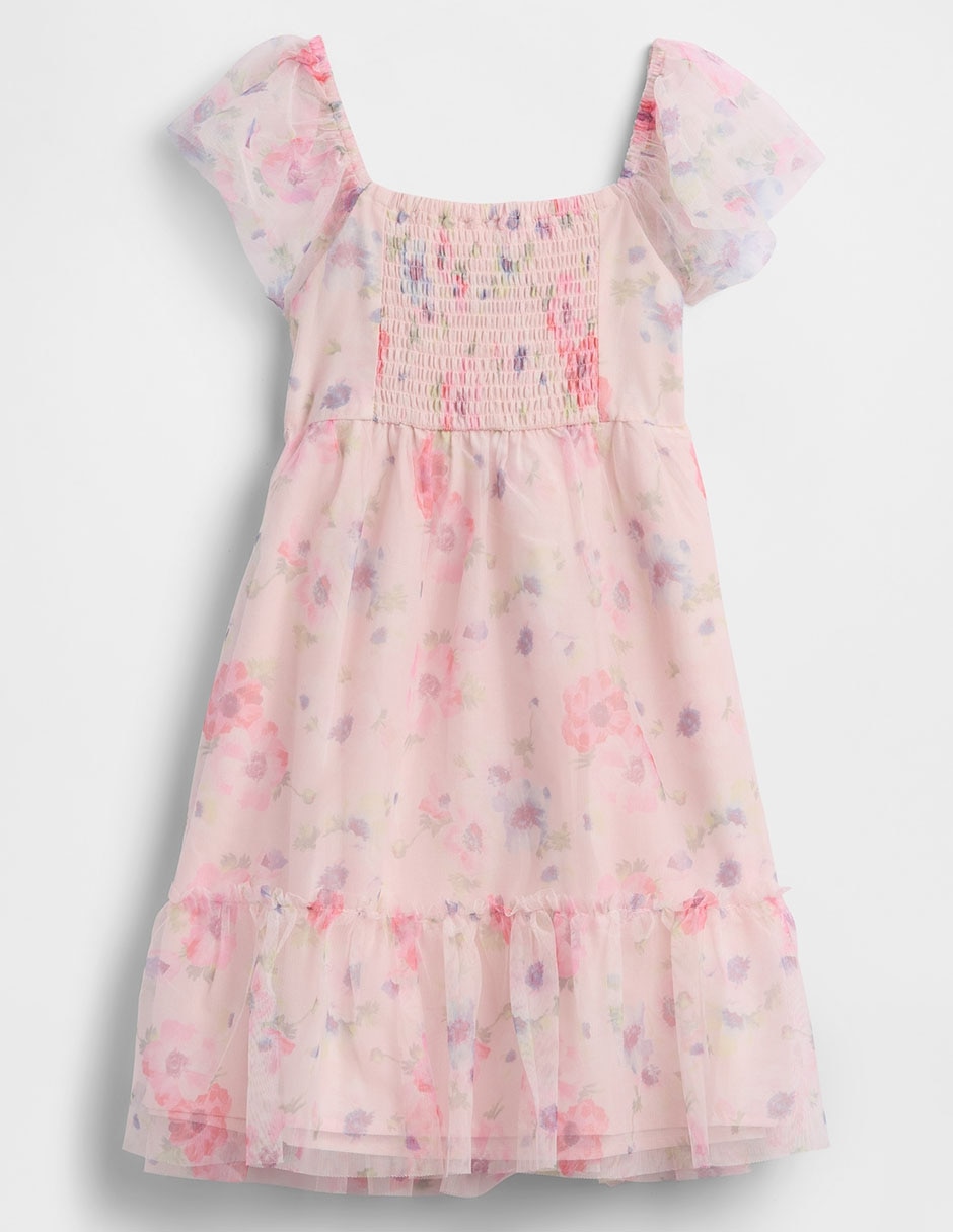 Vestido manga mariposa para niña