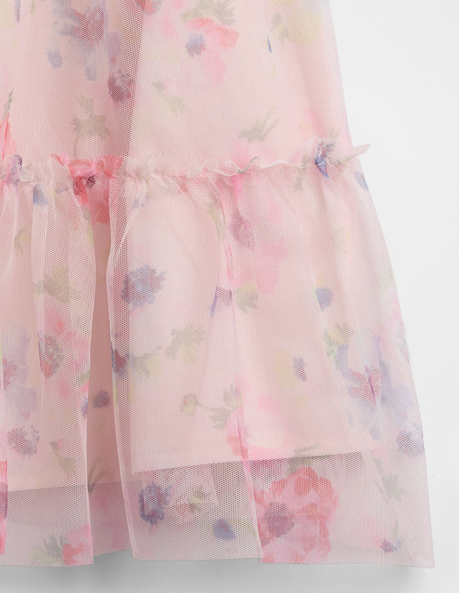 Vestido manga mariposa para niña