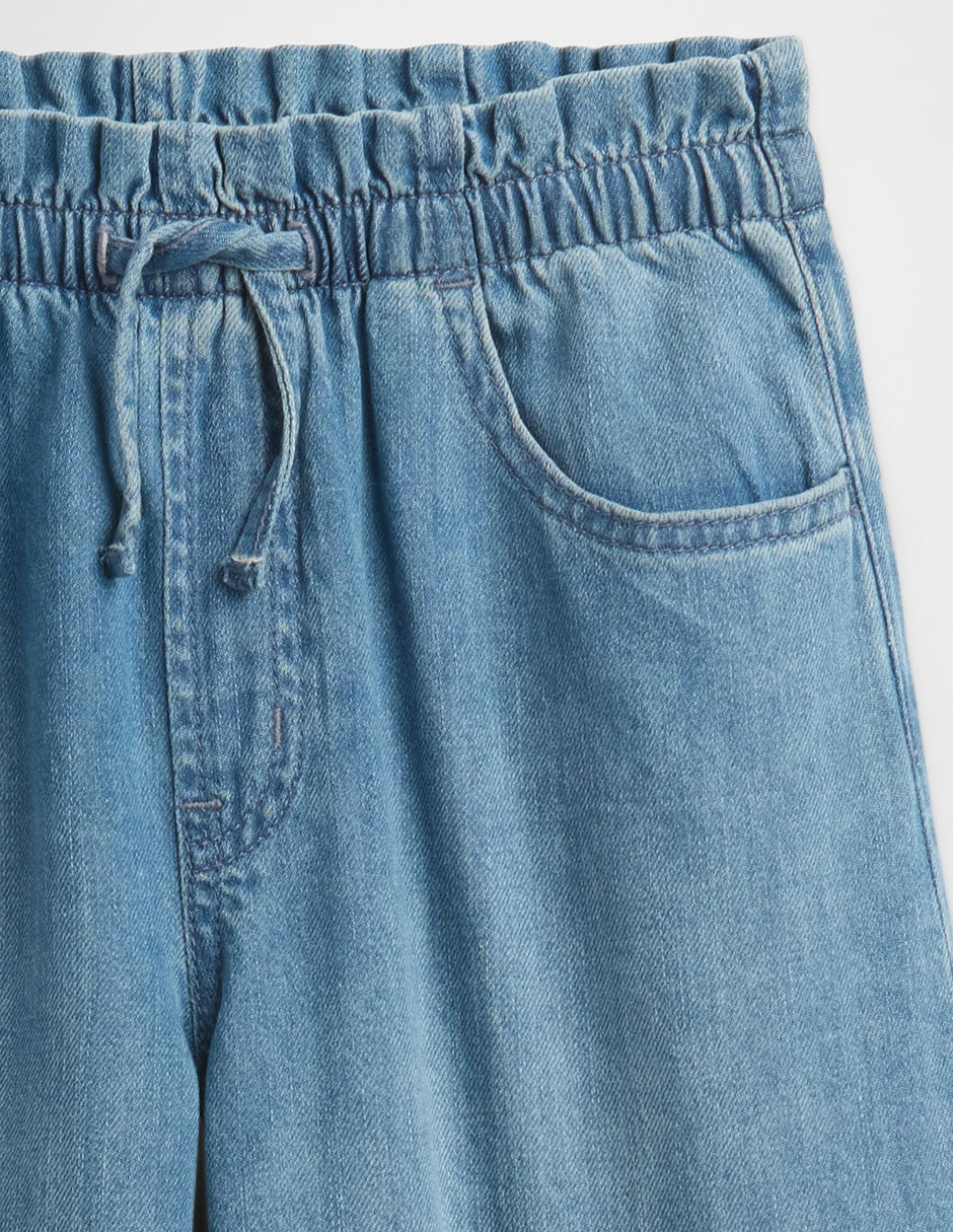 Jeans amplio deslavado para niña 2