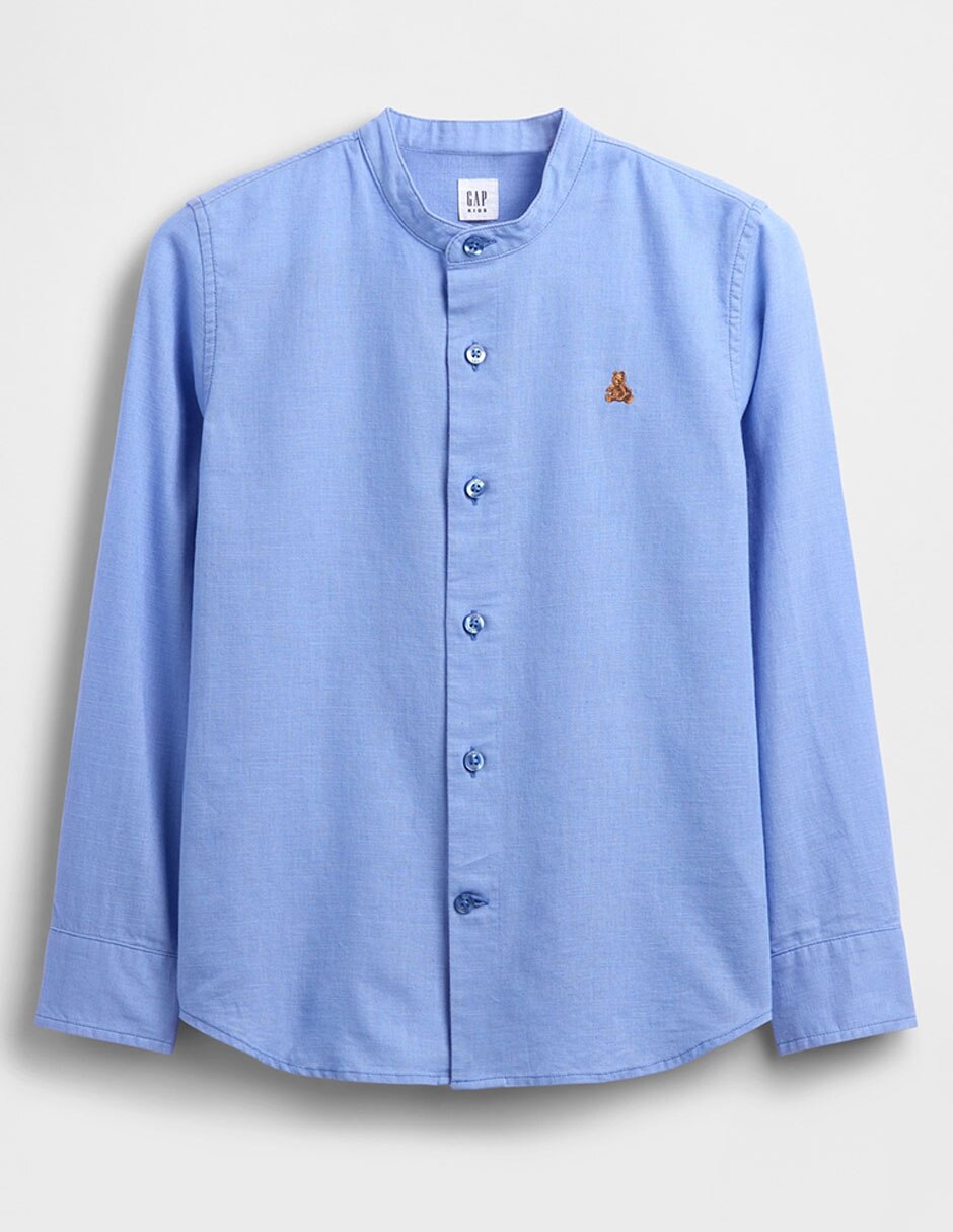 Camisa de lino manga larga para niño 2