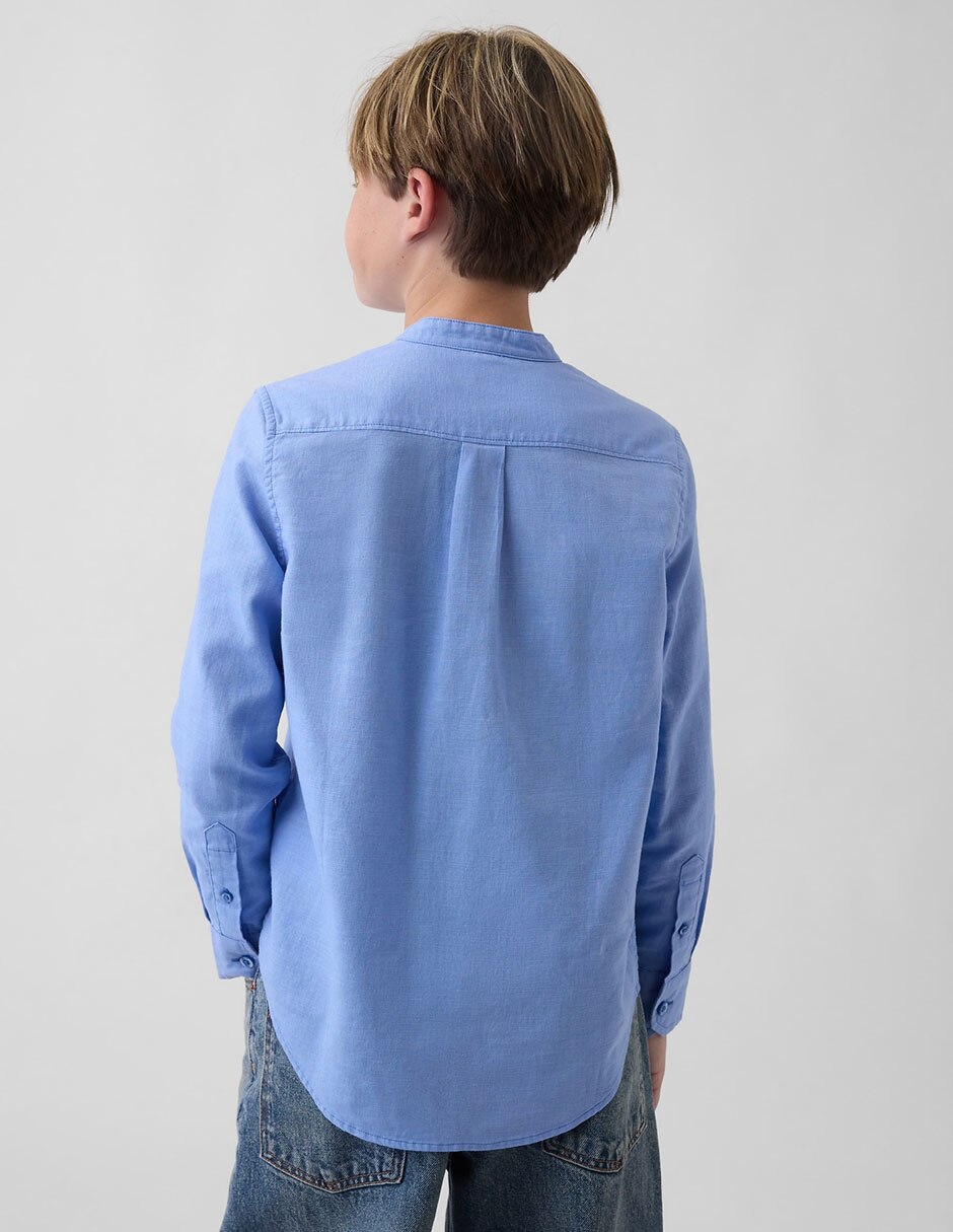 Camisa de lino manga larga para niño 3