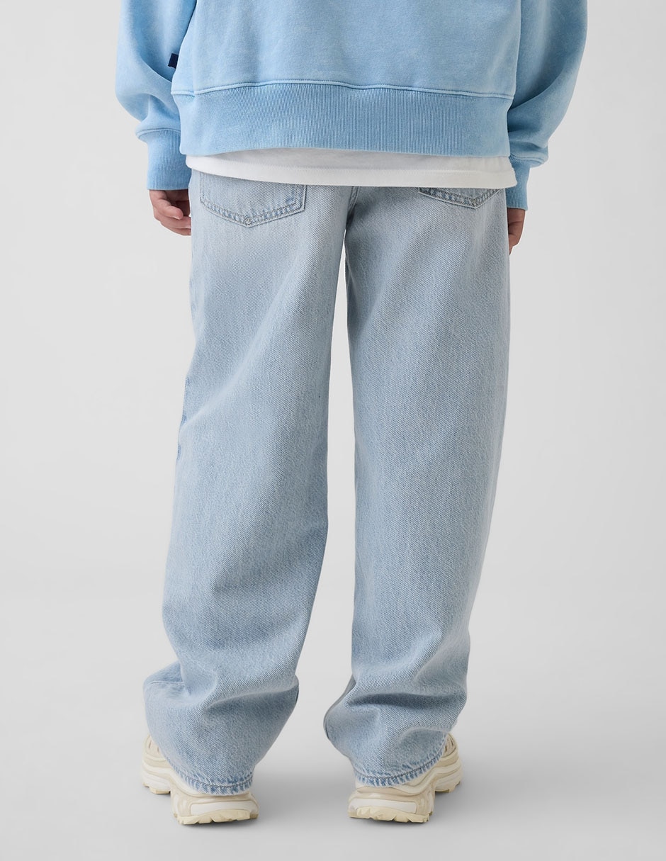 Jeans baggy lavado claro para niño 8