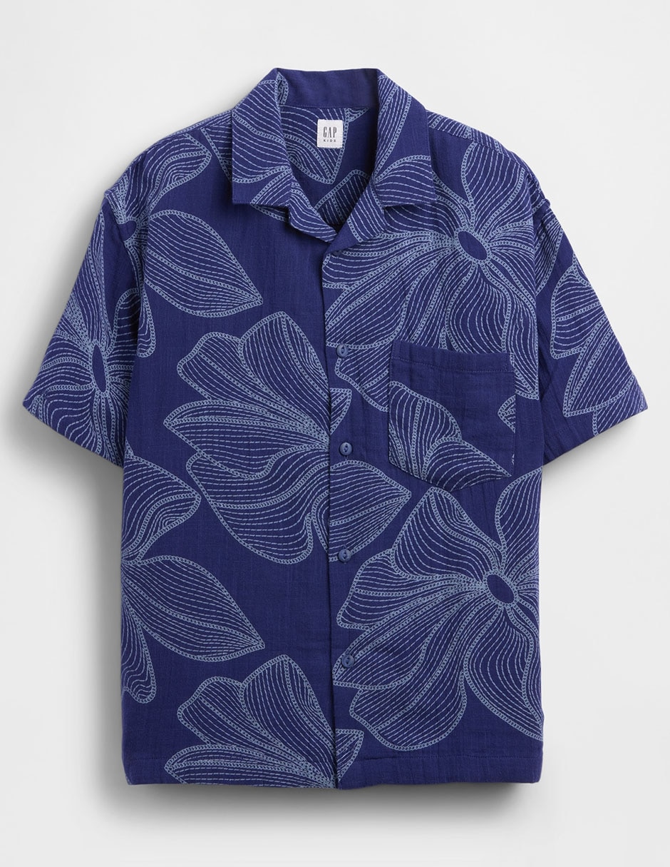 Camisa casual de algodón manga corta para niño 2