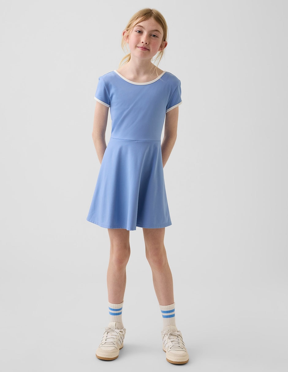 Vestido manga cap para niña