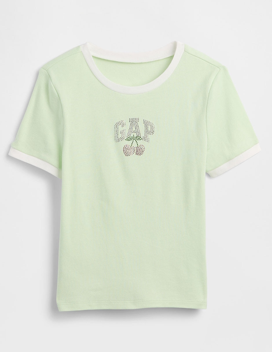 Playera manga corta para niña