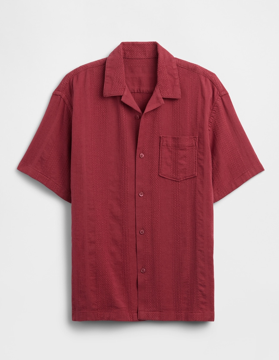 Camisa casual de algodón manga corta para niño