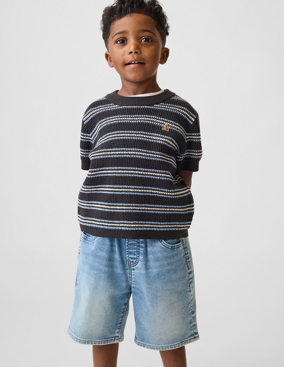 Playera manga al codo para bebé niño