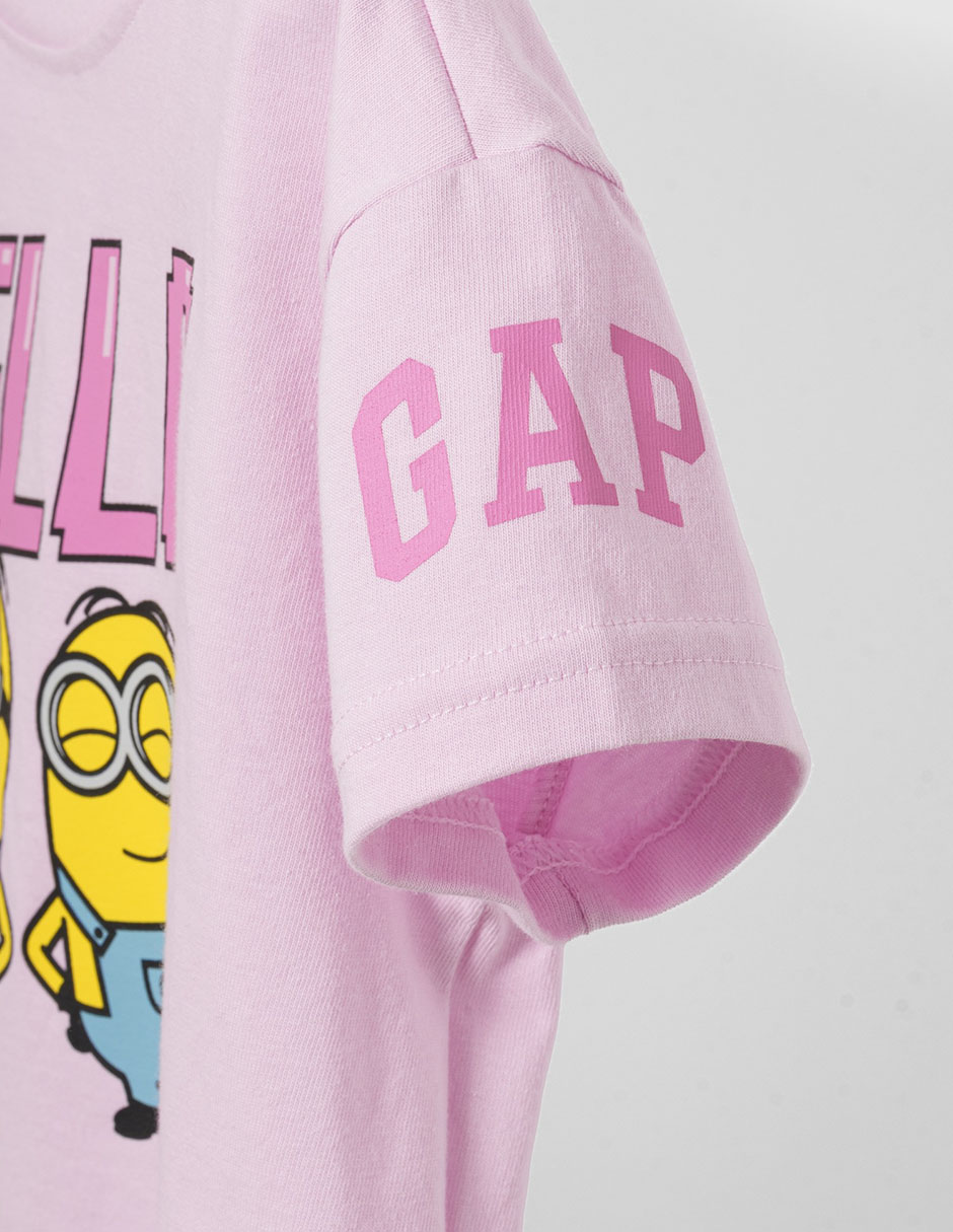 Playera minions manga corta para niña 2