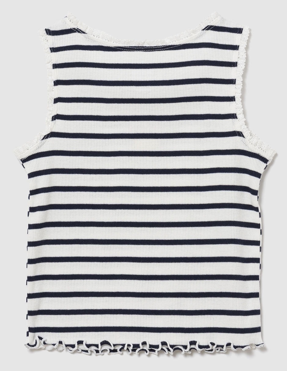 Playera sin manga para niña