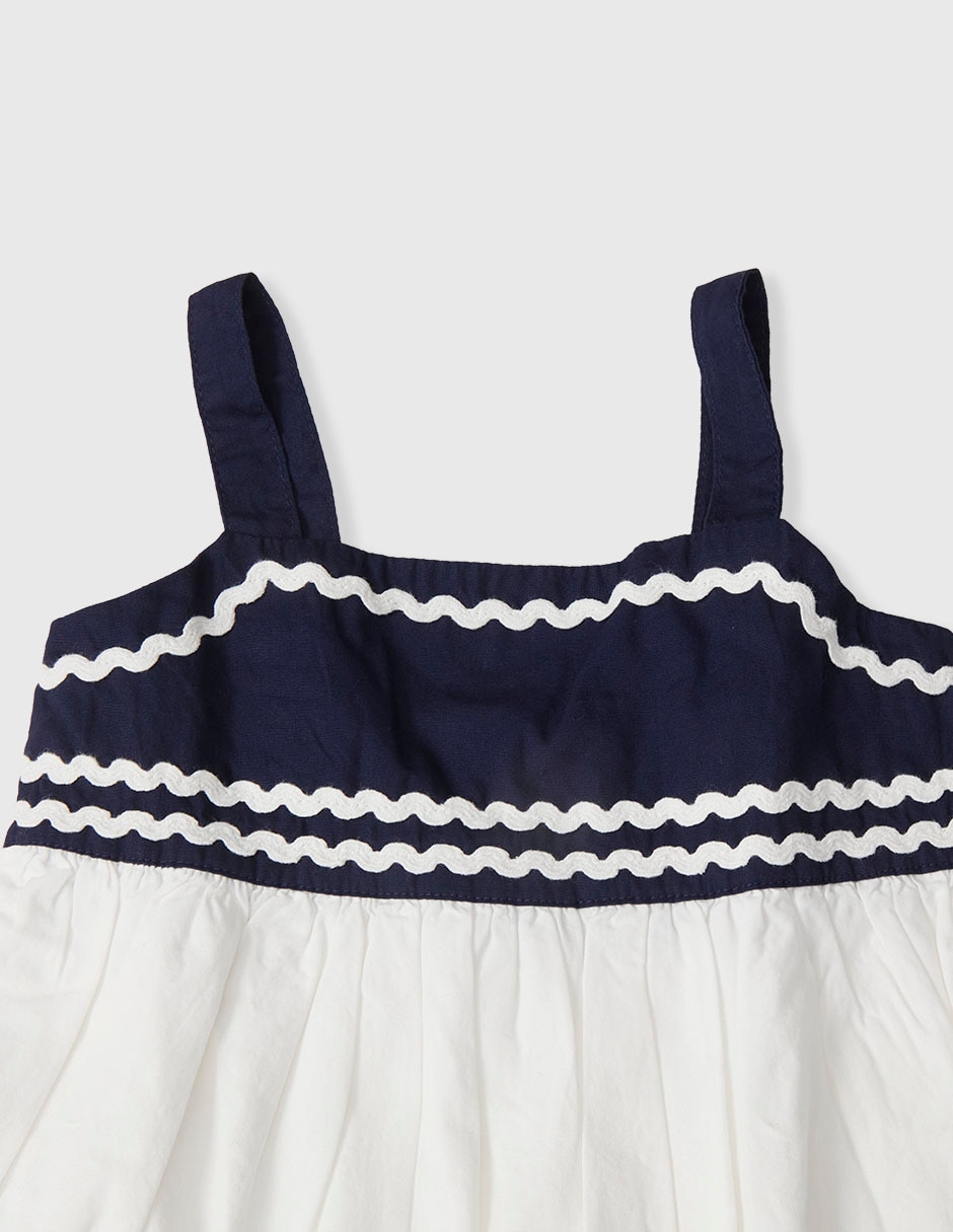 Vestido gap sin mangas bloques de color para niña