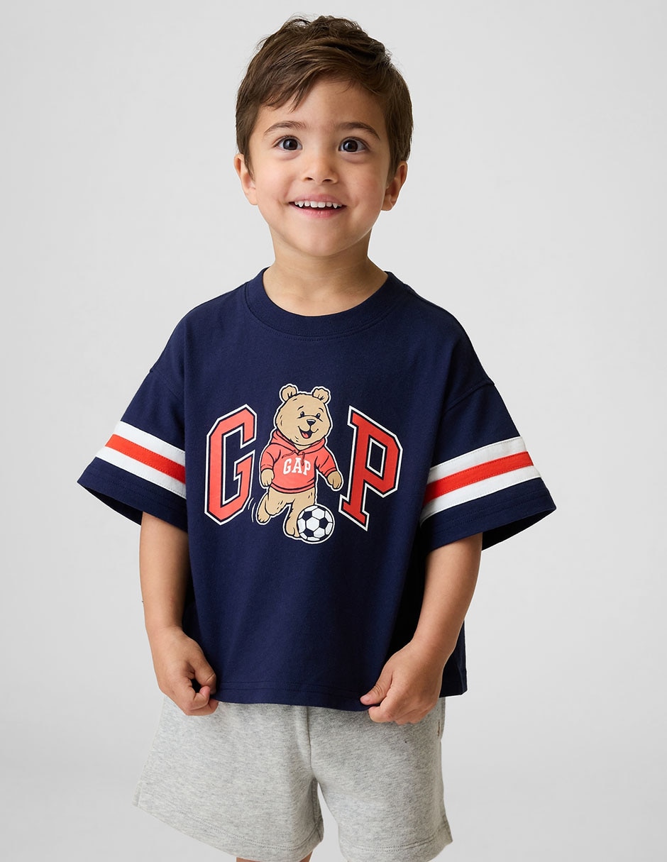Playera manga al codo para niño