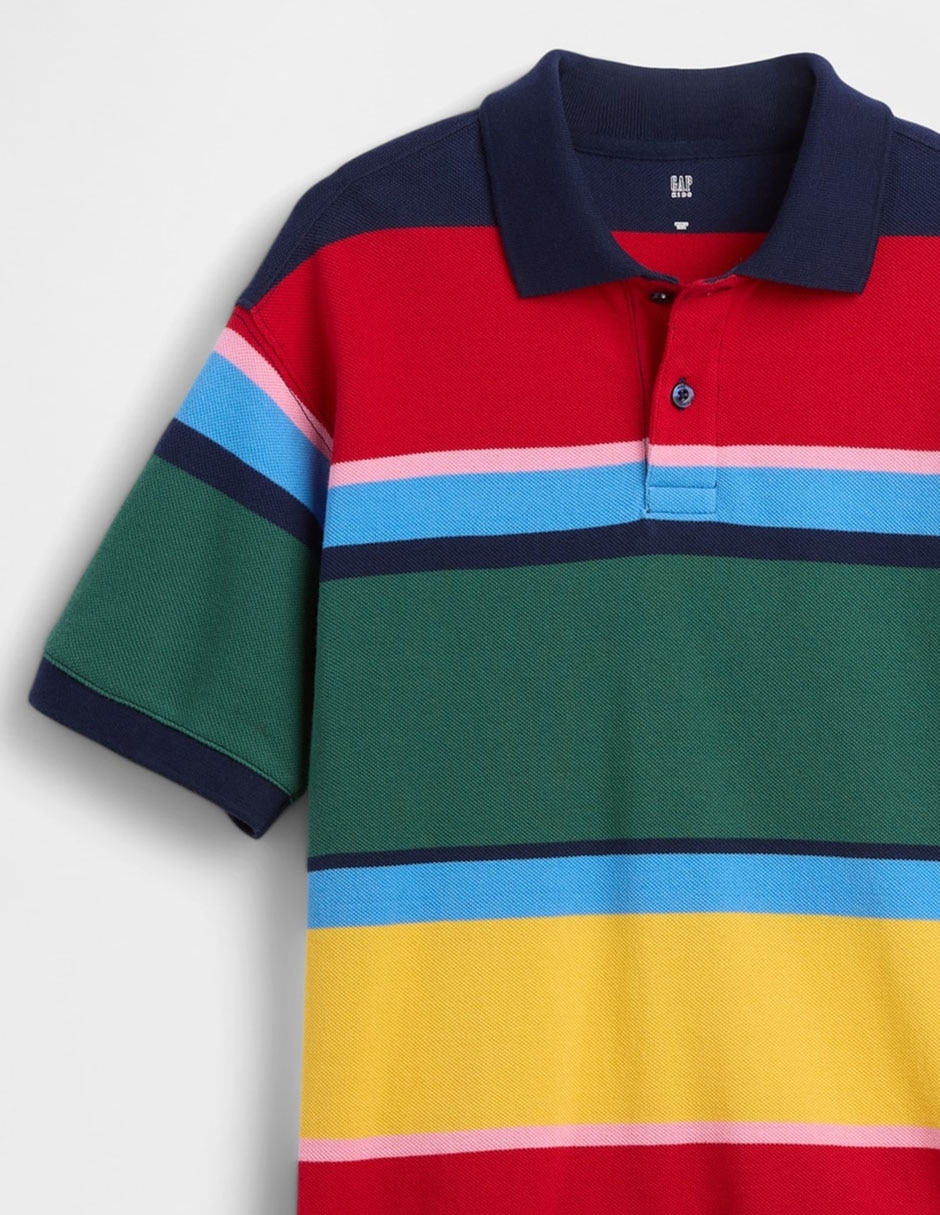 Playera tipo polo de algodon para niño 2