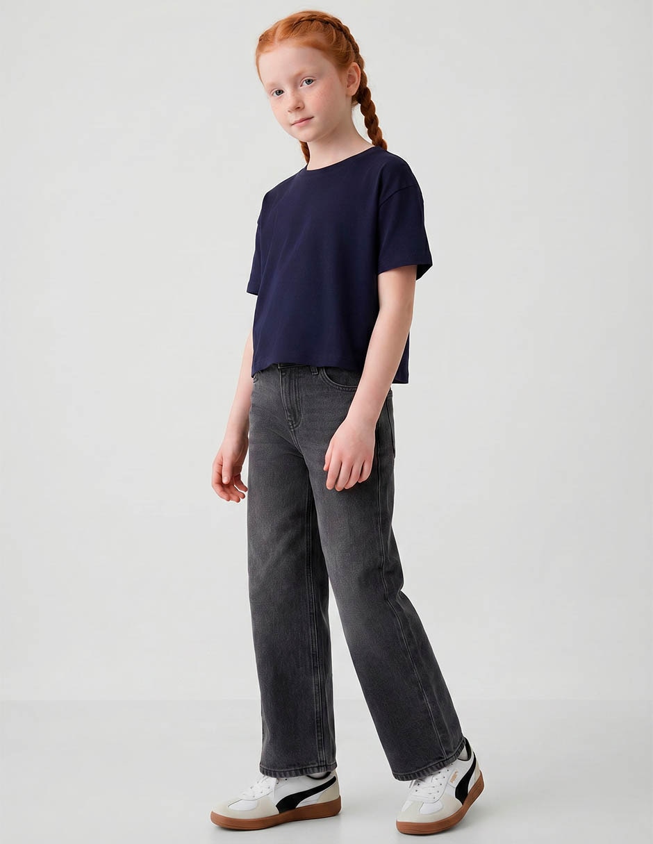 PLAYERA 892392A NIÑA REGULAR LISO