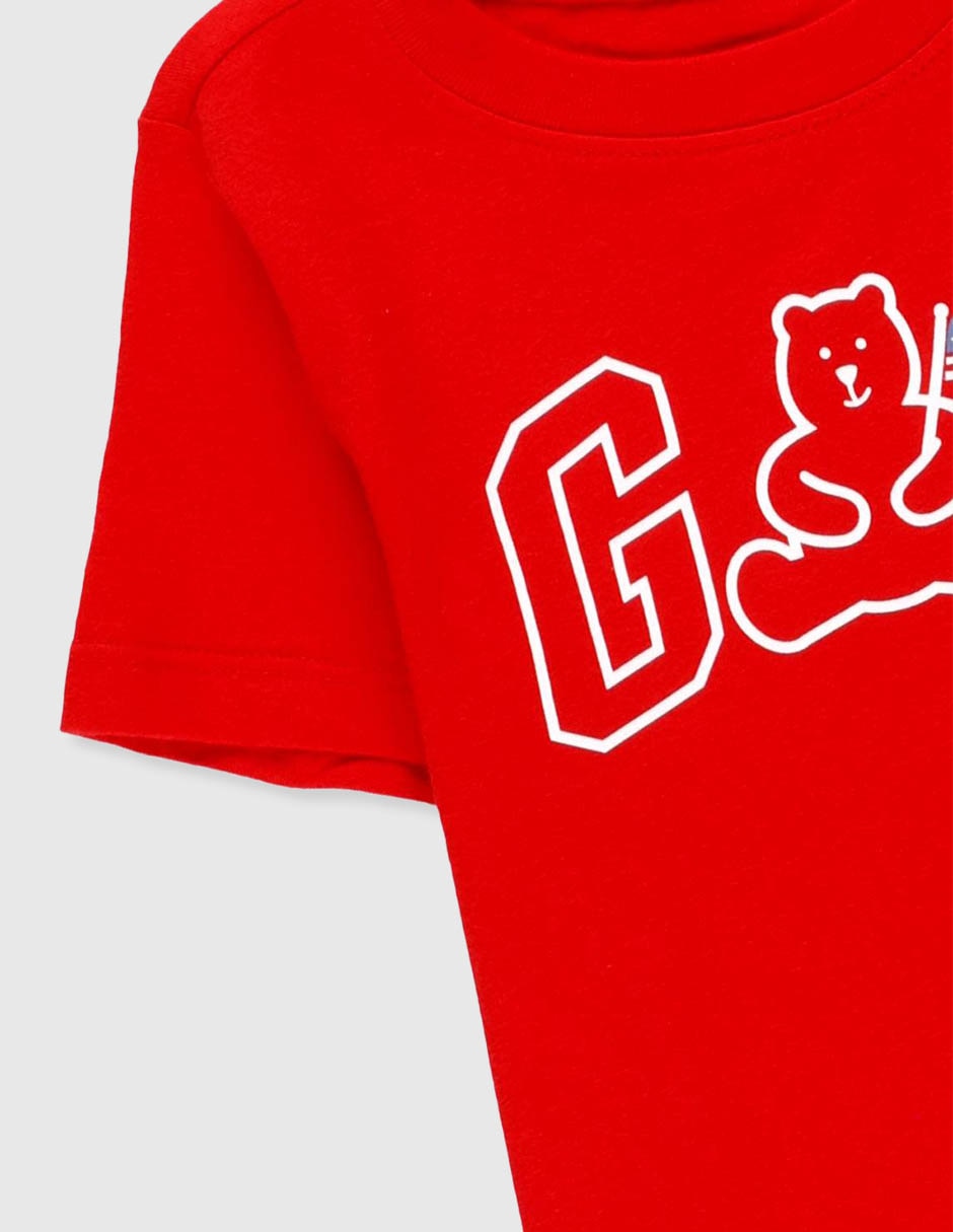 Playera manga regular para niña
