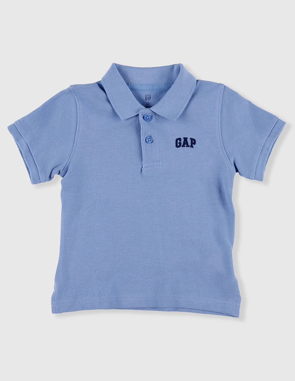 Playera tipo polo de algodón para bebé niño