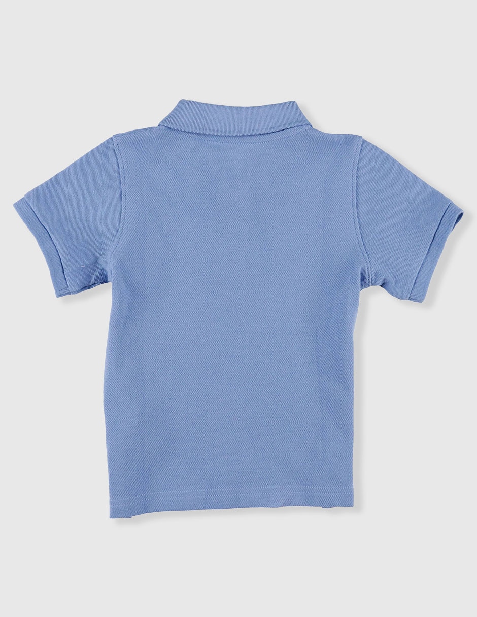 Playera tipo polo de algodón para bebé niño