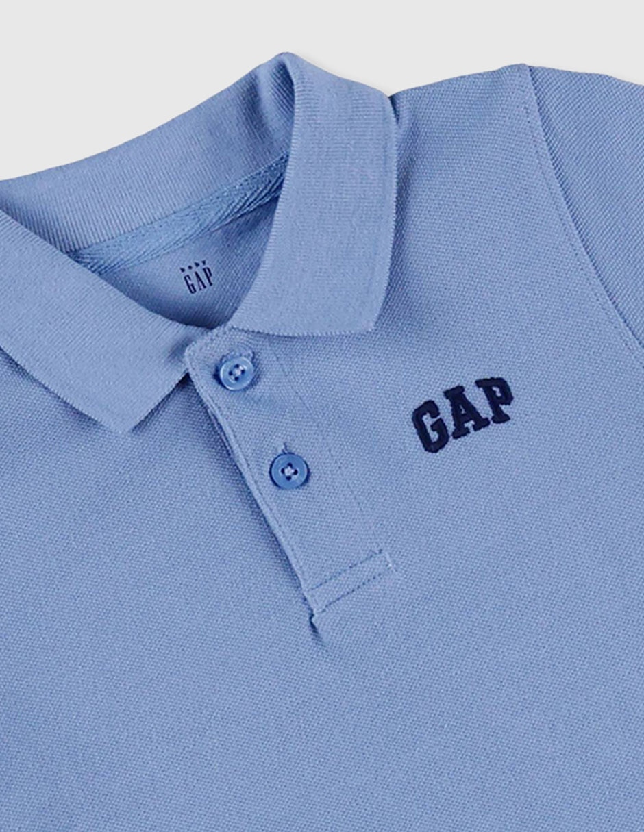 Playera tipo polo de algodón para bebé niño
