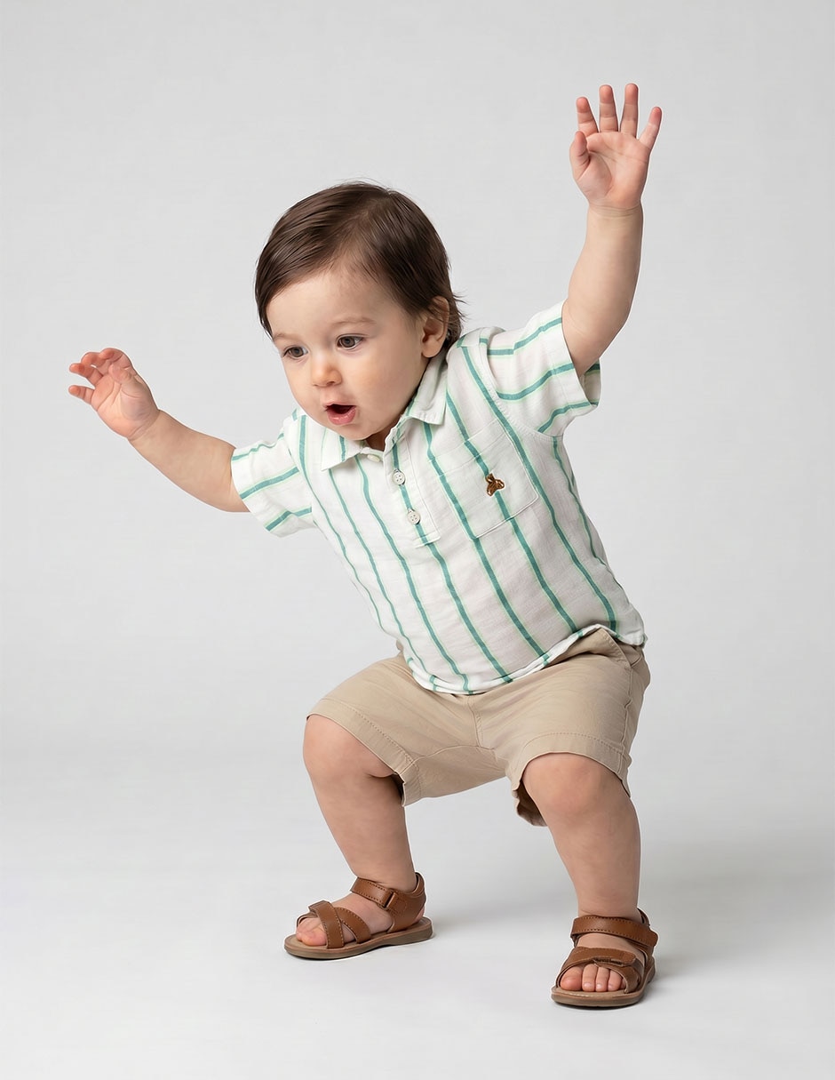 Playera tipo polo para niño 1